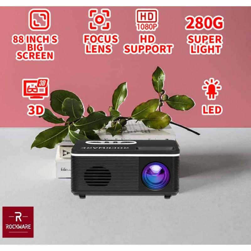rockware rw h88 mini portable led projector 1000 lumens yg300 killer