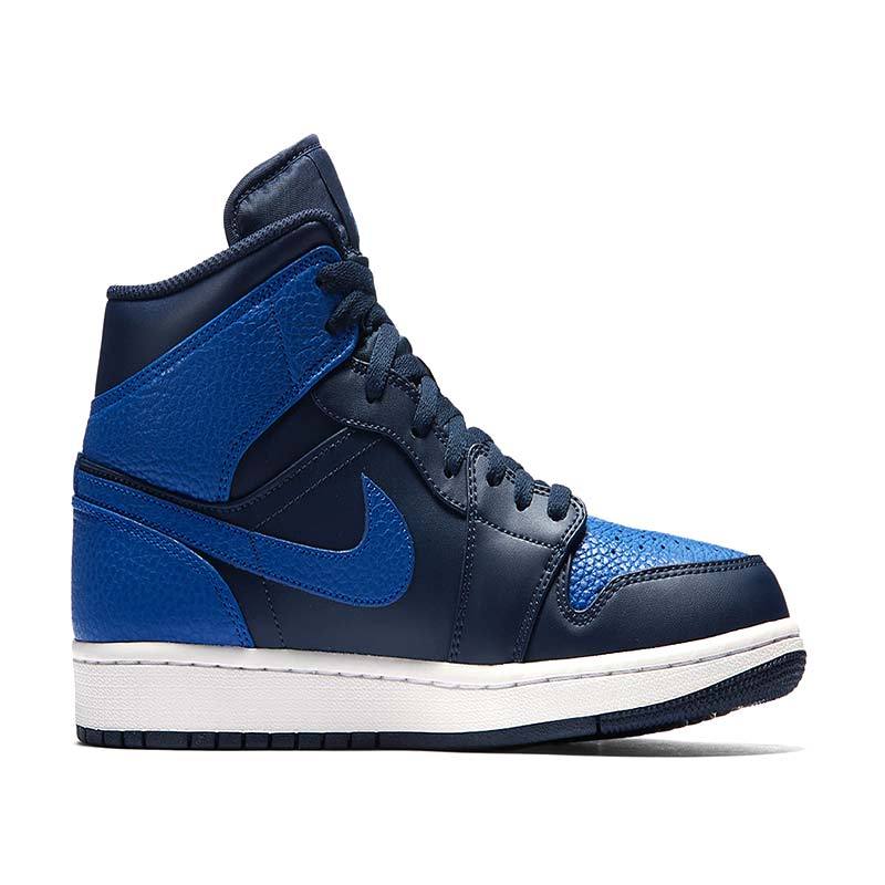 NIKE Men Air Jordan 1 Mid Royal Blue 