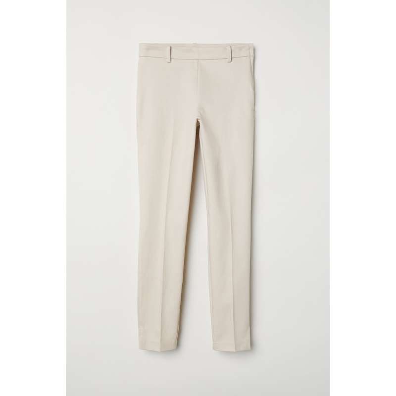 Jual H M Celana Wanita Super Stretch Beige Slim Fit Ankle Pants