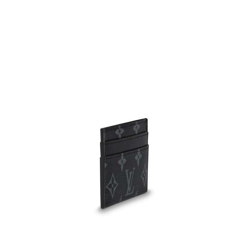Louis Vuitton Double Card Holder Monogram Eclipse Canvas Black 1407221