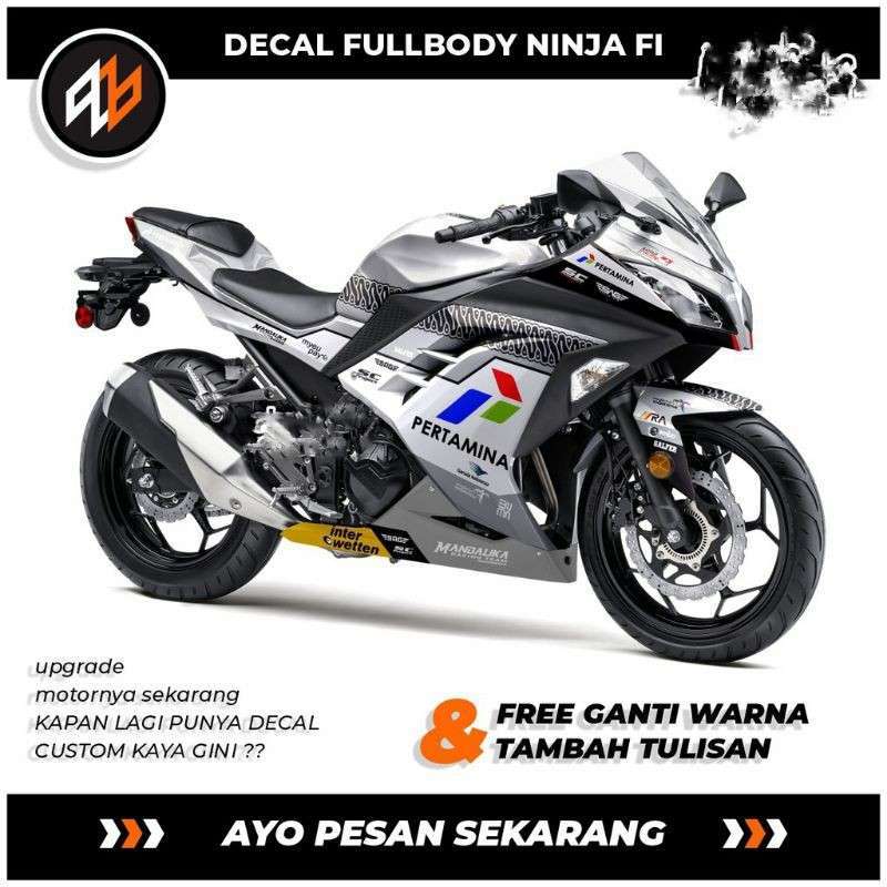 Decal sticker ninja 250 fi top