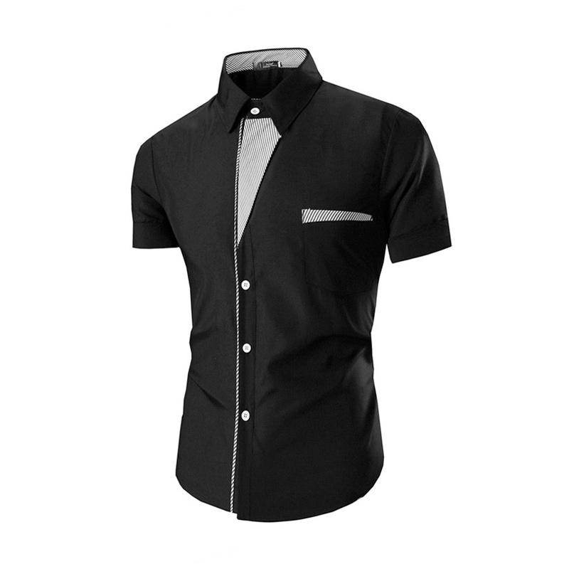Jual Iit Slim Fit Short Sleeve Shirts Turn Down Collar Shirt Casual Tops For Men Online November 2020 Blibli