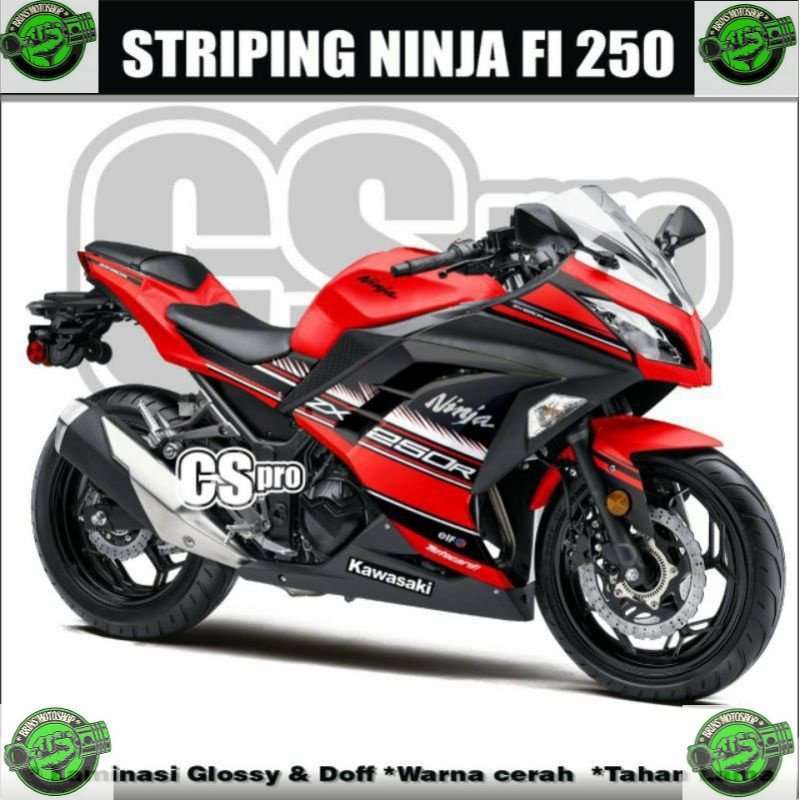 Decal motor ninja 250 fi on sale