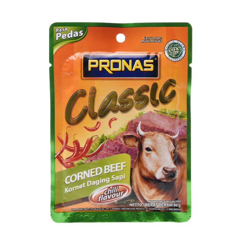 Jual Surabaya Pronas Classic Corned Beef Chili Sachet 50g 0301031001 Online September 2020 Blibli Com