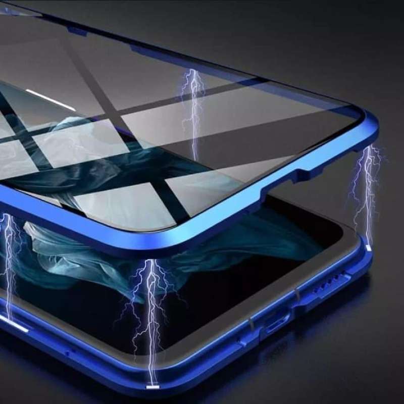 Case Magnet Samsung M30s Duoble Glas Depan Belakang Cover Glass Ori