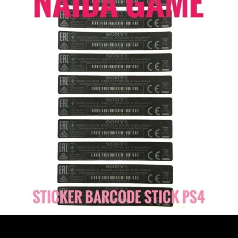 Ps4 controller outlet barcode sticker