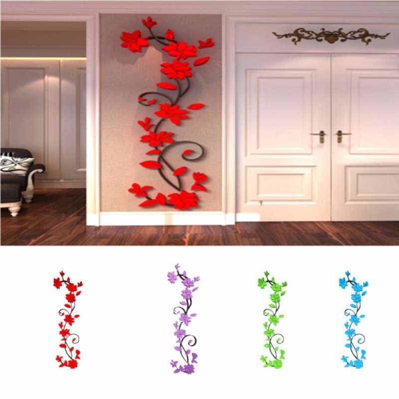 Jual Oem Roses Acrylic Tv Sofa Background Wall Stickers 4 Colors Online Desember 2020 Blibli