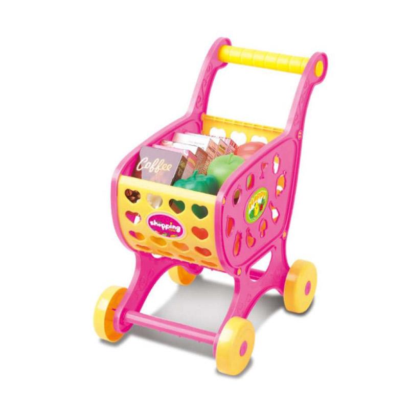 pink toy shopping cart