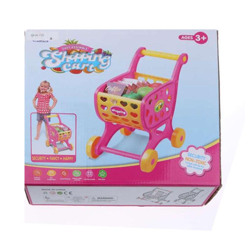 pink shopping trolley toy