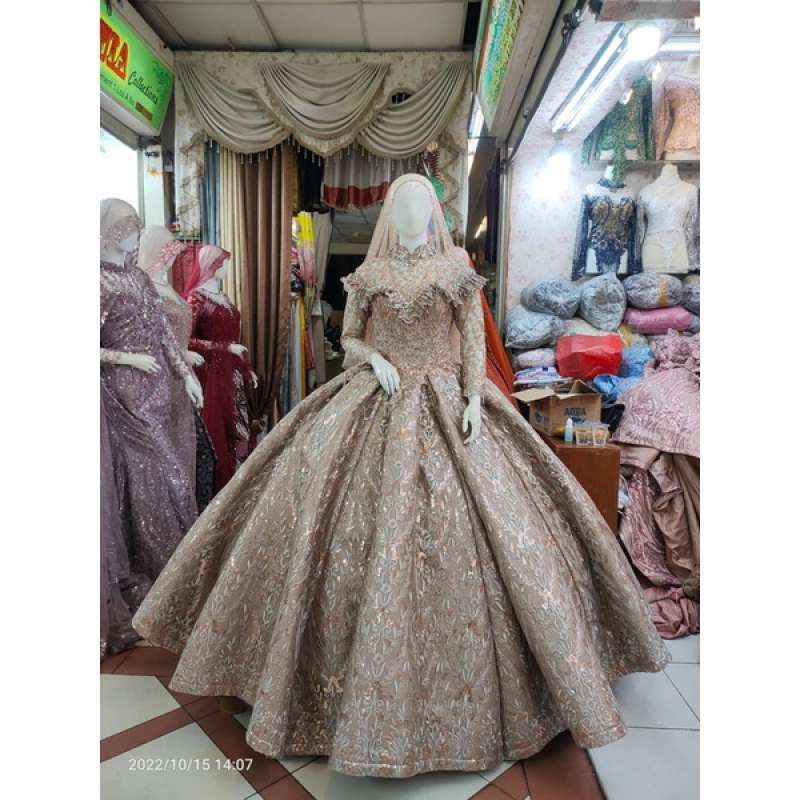 Dress pengantin hijab clearance
