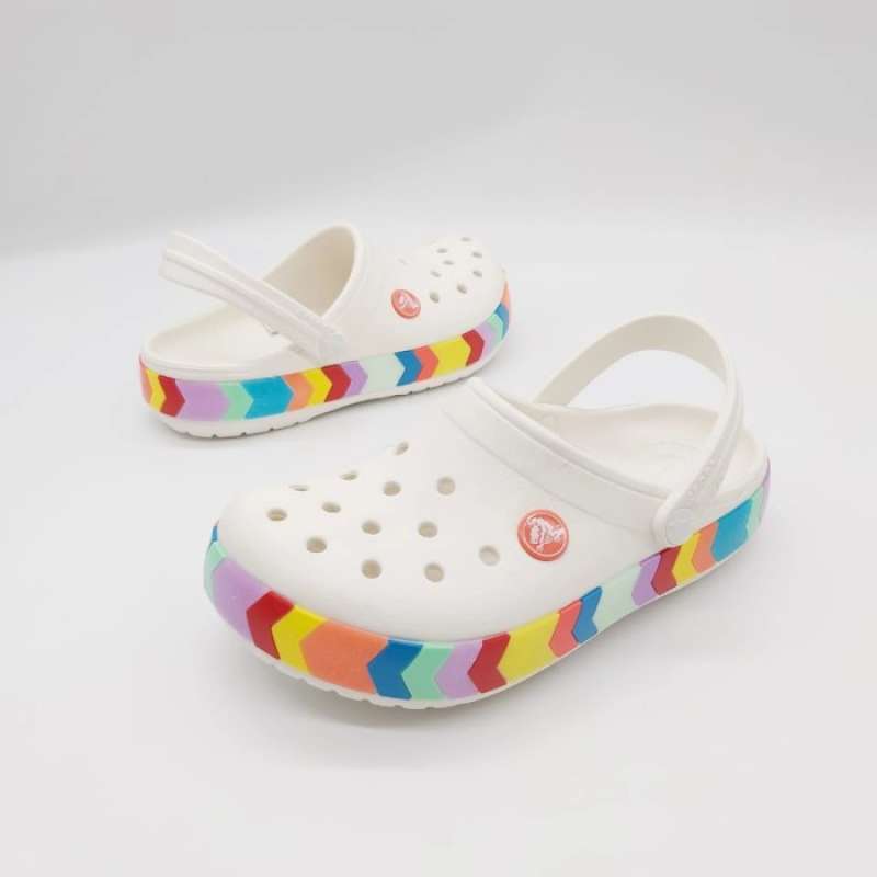 Jual Crocs Sandal Anak Bayaband Clog Kids Original Putih di