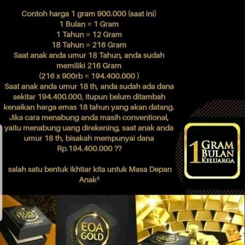 Jual Eoa Gold Emas Mini Logam Mulia 0 1 G Online Desember 2020 Blibli