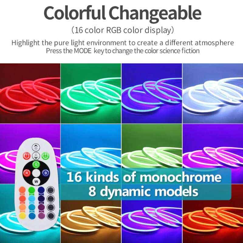 lampu led neon flex rgb 220v flexible sign led strip selang full warna
