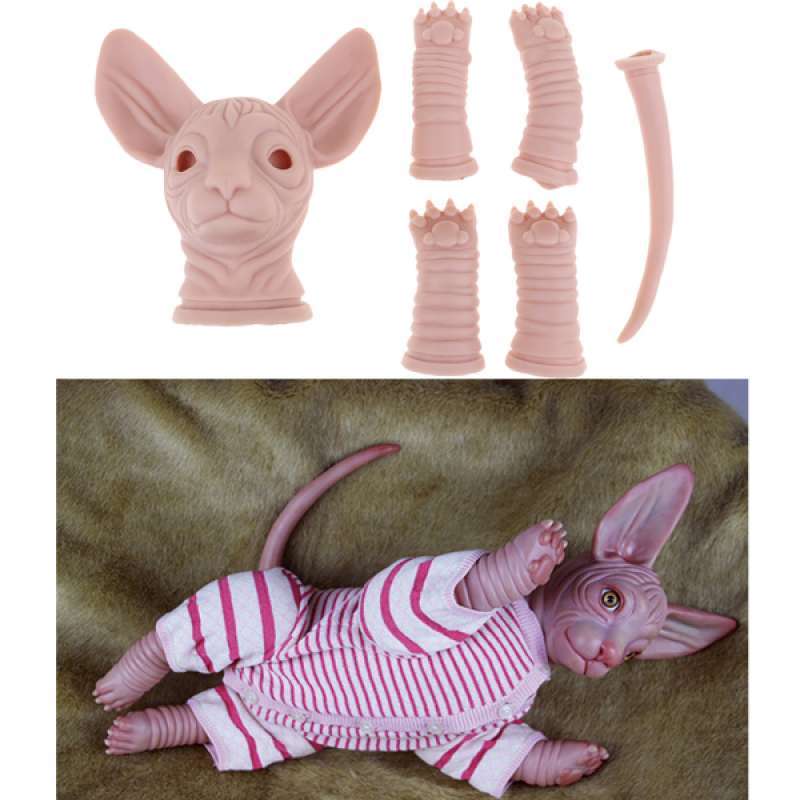 Jual OEM Unpainted 18 Reborn Cat Mold Vinyl Lifelike Canadian