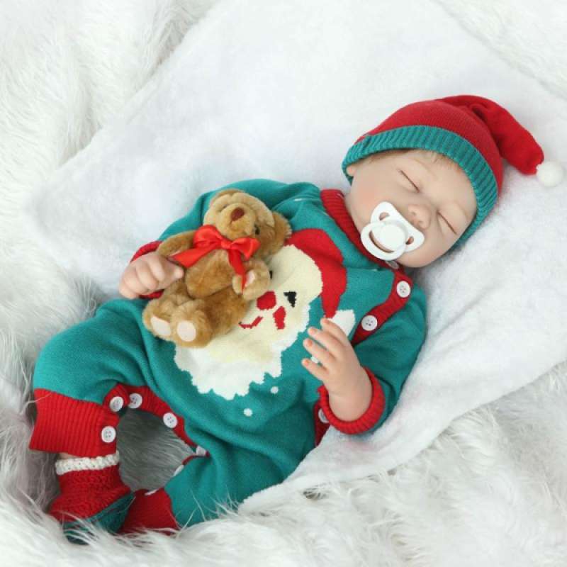 Jual Oem Christmas Reborn Baby Boy Doll Real Touch Silicone Newborn Baby Doll 22 Inch Online September 2020 Blibli Com