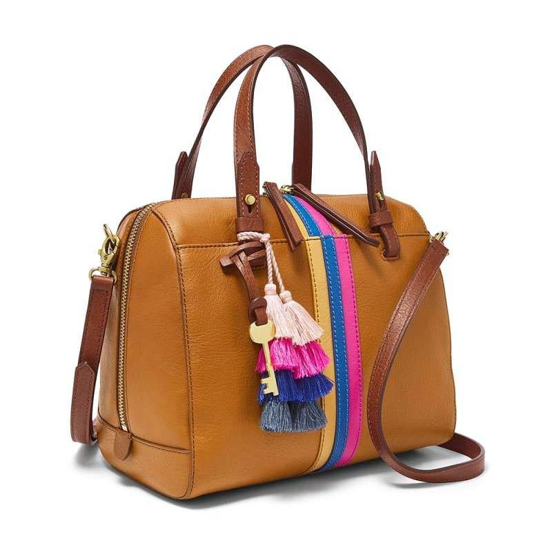 Fossil rachel satchel tan shop