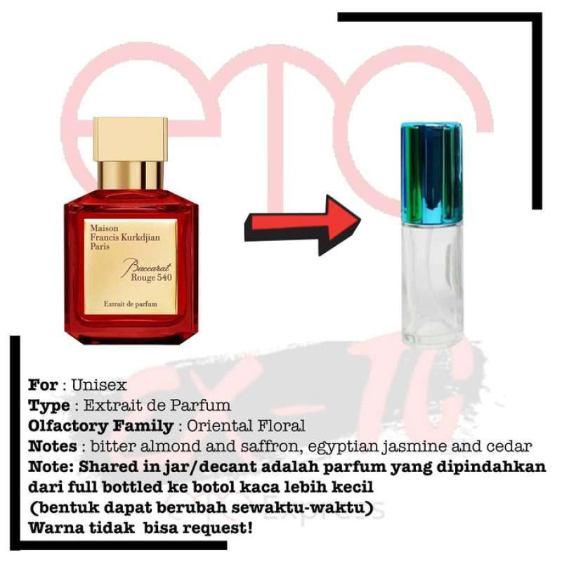 Jual Maison Francis Kurkdjian Baccarat Rouge 540 Extrait De Parfum Unisex 10 Ml Sample Size Online April 2021 Blibli