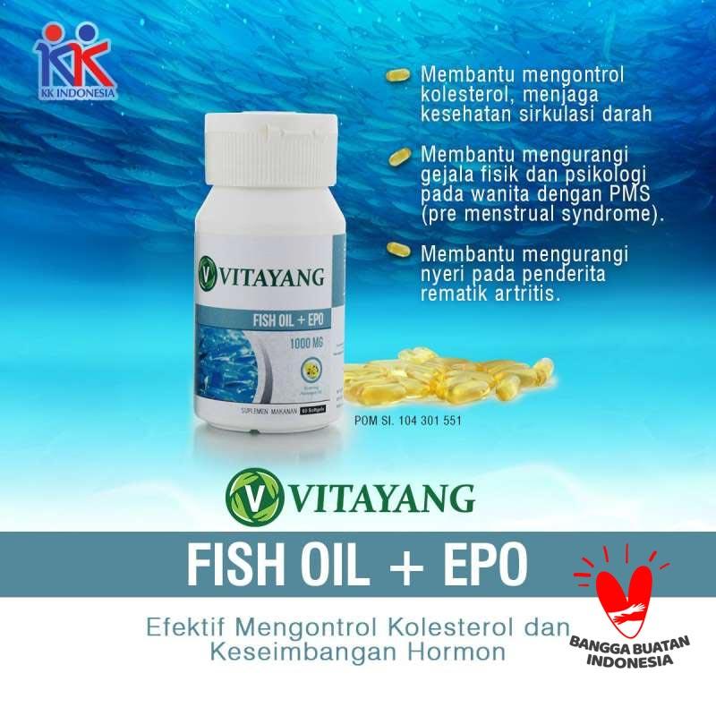 Jual Vitayang Fish Oil Epo 1000mg 3 Botol 180 Softgel Terbaru Juli 2021 