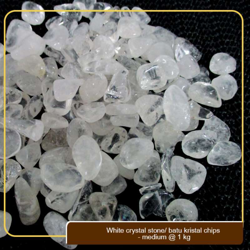 Jual Batu Kristal White Crystal Stone Chips Medium 1 Kg Online Oktober 2020 Blibli Com