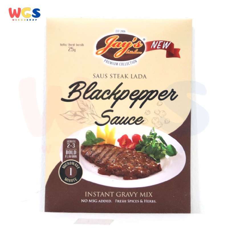 Jual Jays Black Pepper Sauce Saus Steak Lada 25 G Terbaru Juli 2021 Blibli