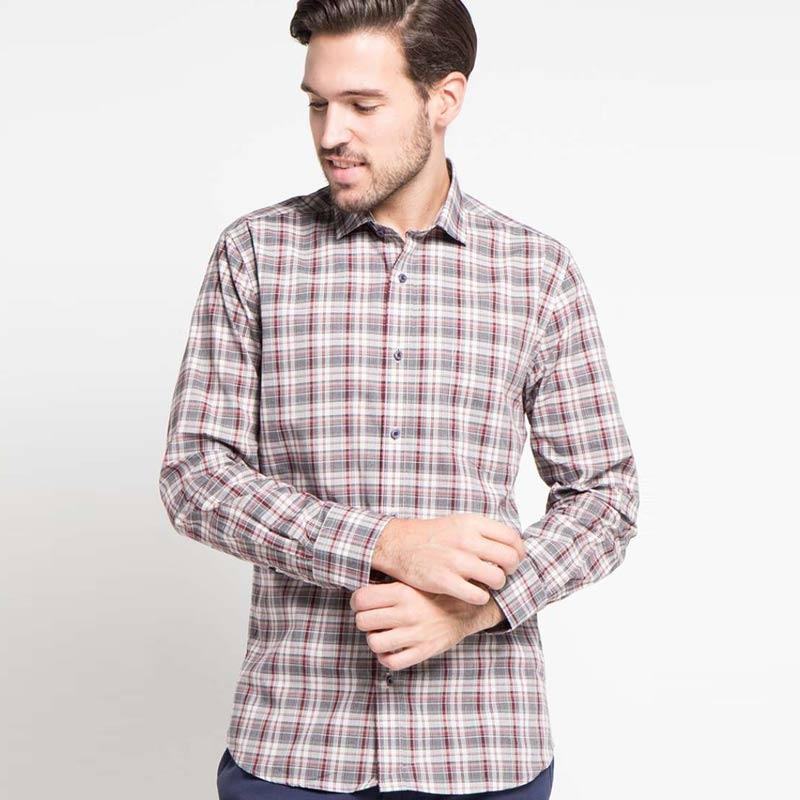 Edition Men's Stone Plaid Shirt [Esl13 
