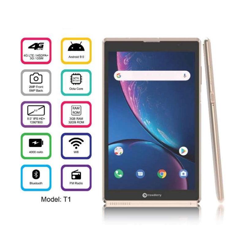 Jual Strawberry 9 0 T1 Tablet Android 8 0 Inch 4g 3 32 Gb Online November 2020 Blibli