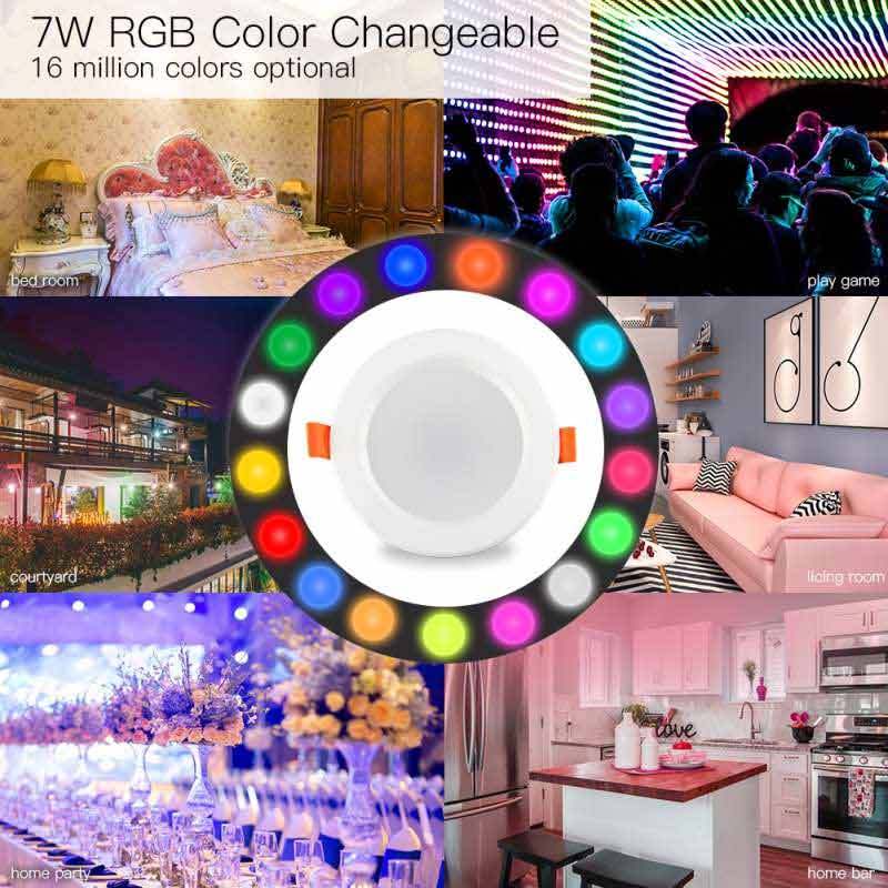 Jual Wifi Smart Led Downlight Dimming Round Spot Light 7w Rgb Color Changing 2700k 6500k Warm Cool Light Work With Alexa Google Home Online Desember 2020 Blibli