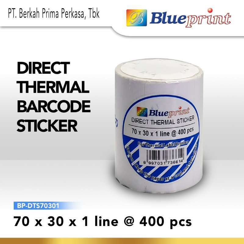 Jual BLUEPRINT Direct Thermal Sticker / Label Stiker 70x30x1 ...