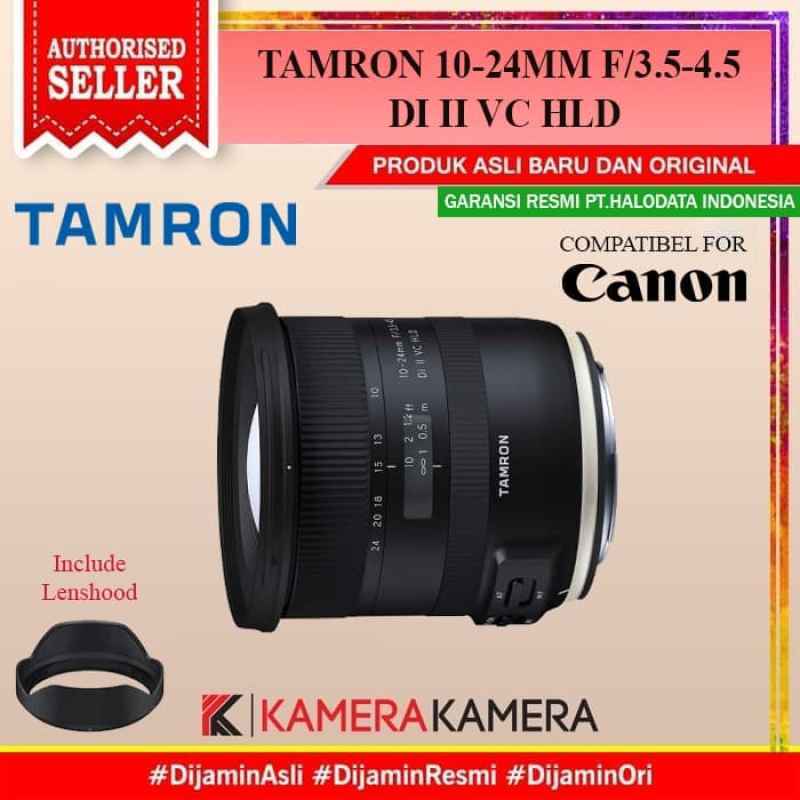 kamerakamera lensa tamron 10 24mm f 3 5 4 5 di ii vc hld lensa kamera dslr canon
