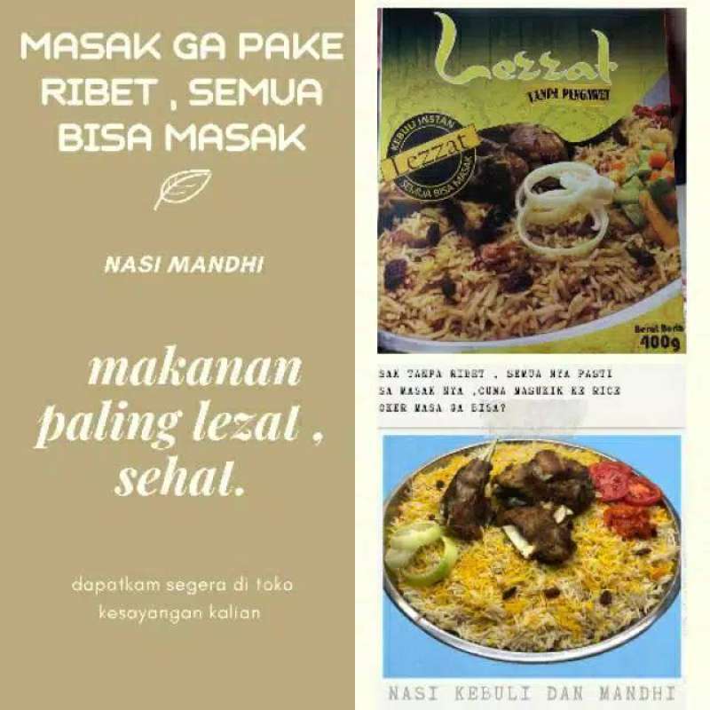 Jual Kebuli Lezzat Beras Basmati Nasi Mandhi Instan Komplit Online Oktober 2020 Blibli Com