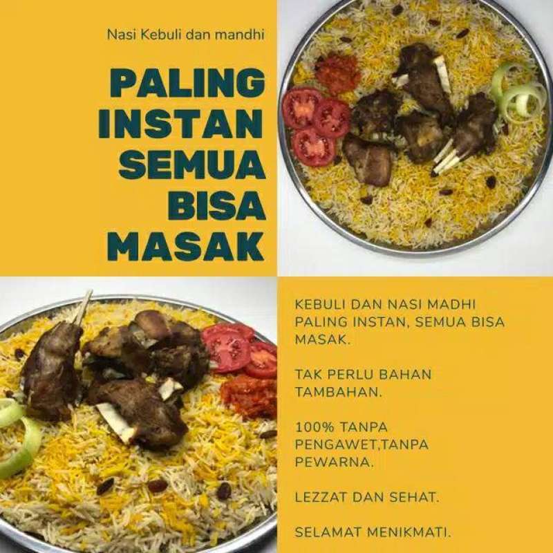 Jual Kebuli Lezzat Beras Basmati Nasi Mandhi Instan Komplit Online Oktober 2020 Blibli Com