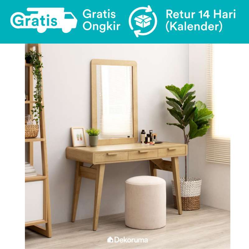 Jual Dekoruma Hoka Meja Rias Minimalis 3 Laci Termasuk Cermin Online November 2020 Blibli Com