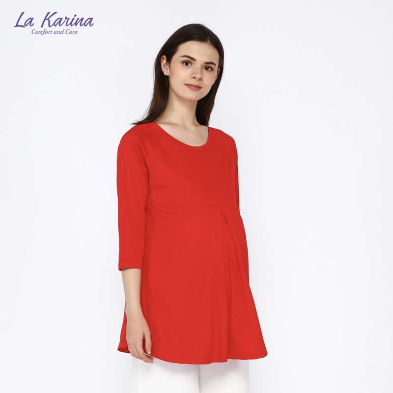 Jual La Karina Carla O 28007 Tunik Hamil Wanita Red Online September 2020 Blibli Com