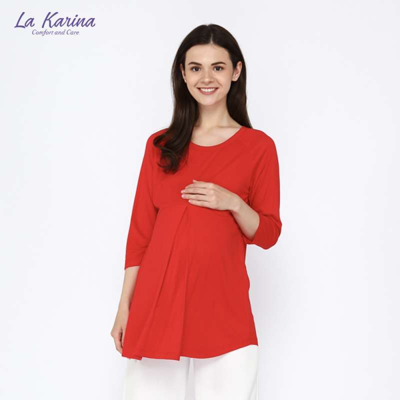 Jual La Karina Carla O 28007 Tunik Hamil Wanita Red Online September 2020 Blibli Com