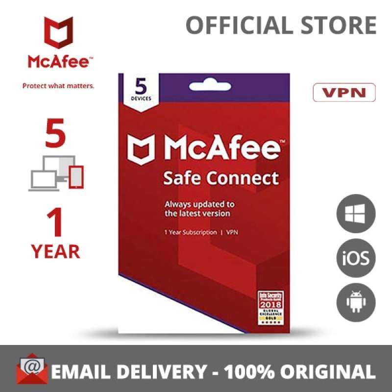 Jual Mcafee Safe Connect 5device 1year Online Januari 2021 Blibli