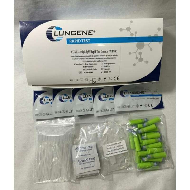 Jual Clungene Diagnosa Lungen Alat Rapid Test 1 Box Isi 25 Pcs Murah Mei 2021 Blibli