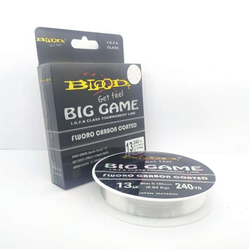 Jual Senar Pancing Blood Big Game 13 Lb 0 18 Mm 6 84 Kg Fluoro Carbon Coated Online Oktober 2020 Blibli Com