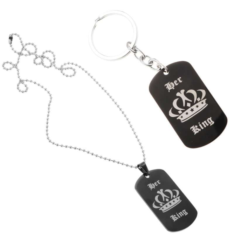 Jual 2Pcs Fashion Men Couple King Queen 