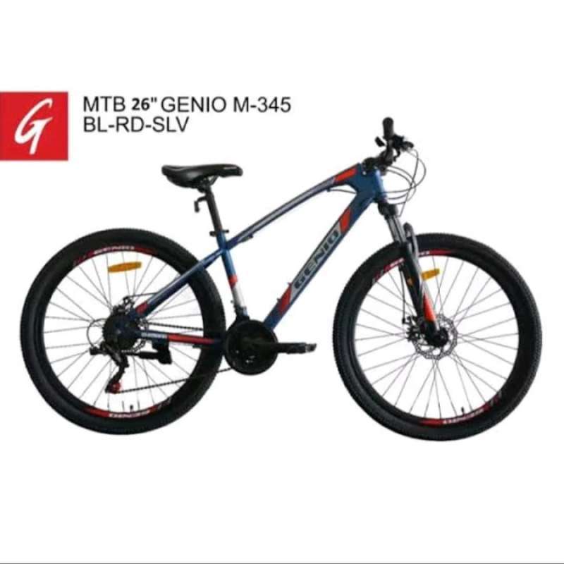 Promo Sepeda MTB Genio M-345 - 27.5 inch - 24 Speed - Blue Red Silver di  Seller Victoria Indonesia - Kab. Bekasi, Jawa Barat | Blibli