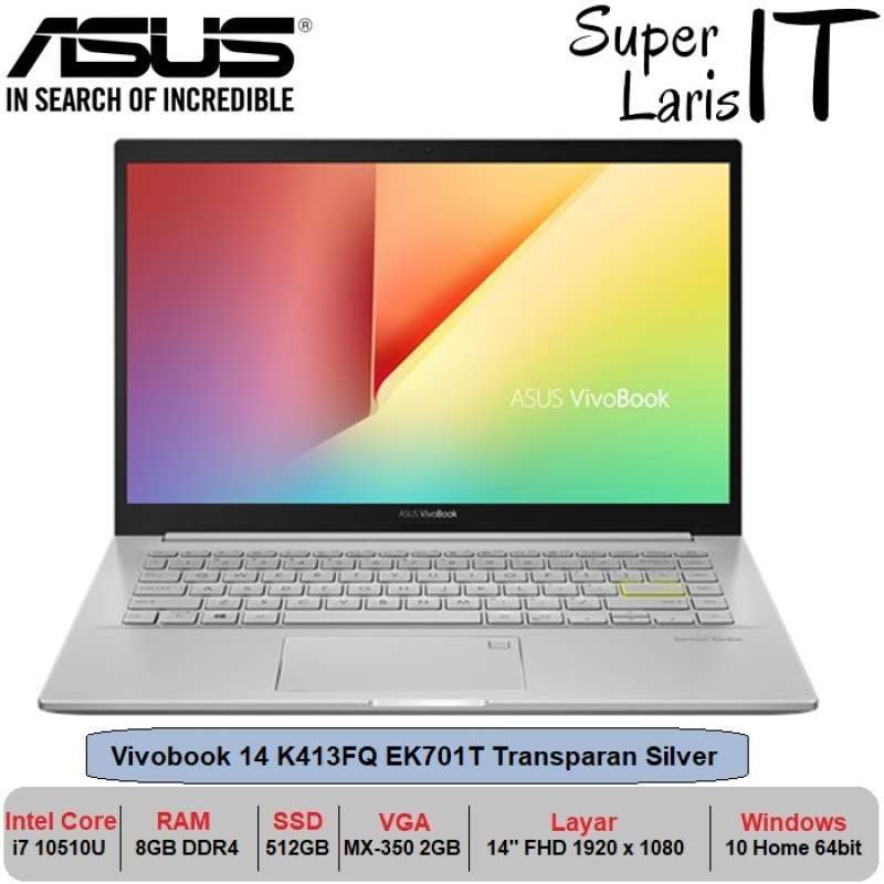 Jual Laptop Asus Vivobook 14 K413fq I7 10510u 8gb 512gb Mx350 14inch W10 Online Desember 2020 Blibli