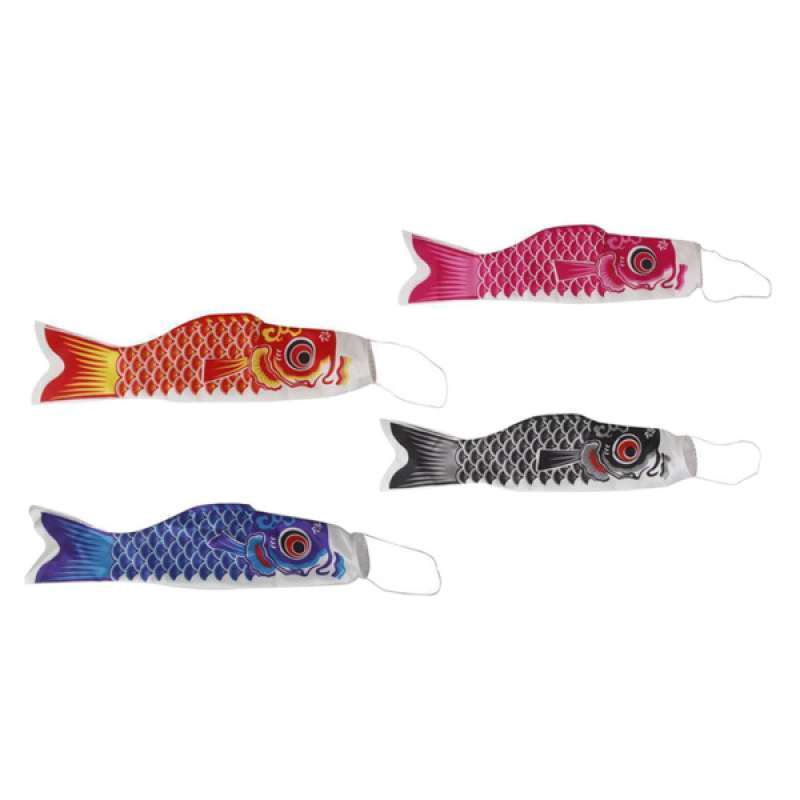 40-110cm Length Koinobori Japanese Satin Carp Windsock Colorful Fish Flag Decors 