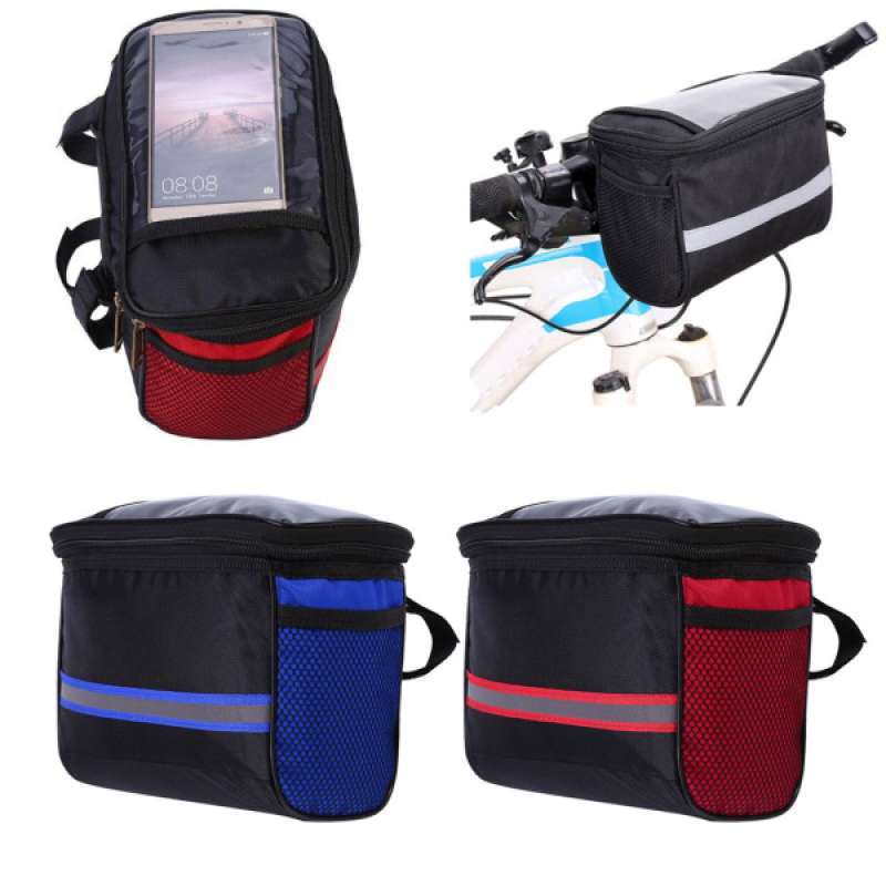 Jual 2pcs Handlebar Bag Bike Front Bag Holder Outdoor Riding Storage Pack Online November 2020 Blibli Com
