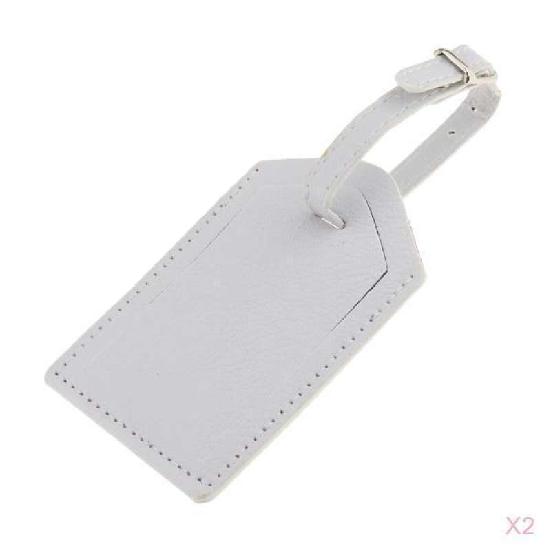 Promo 2 Pieces PU Leather Luggage Tag 