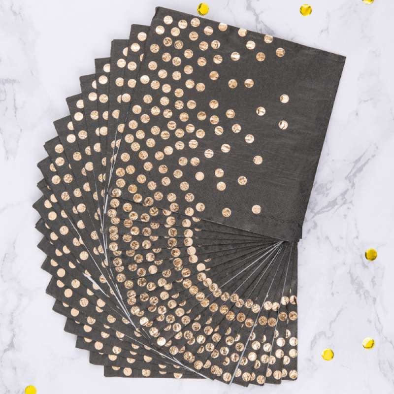 Jual Oem Printing Paper Napkins 20 Pieces Cocktail Napkins 33x33cm Gold Polka Dot Disposable Tissue Paper Supplies Wedding Napkins Party Decor Online November 2020 Blibli