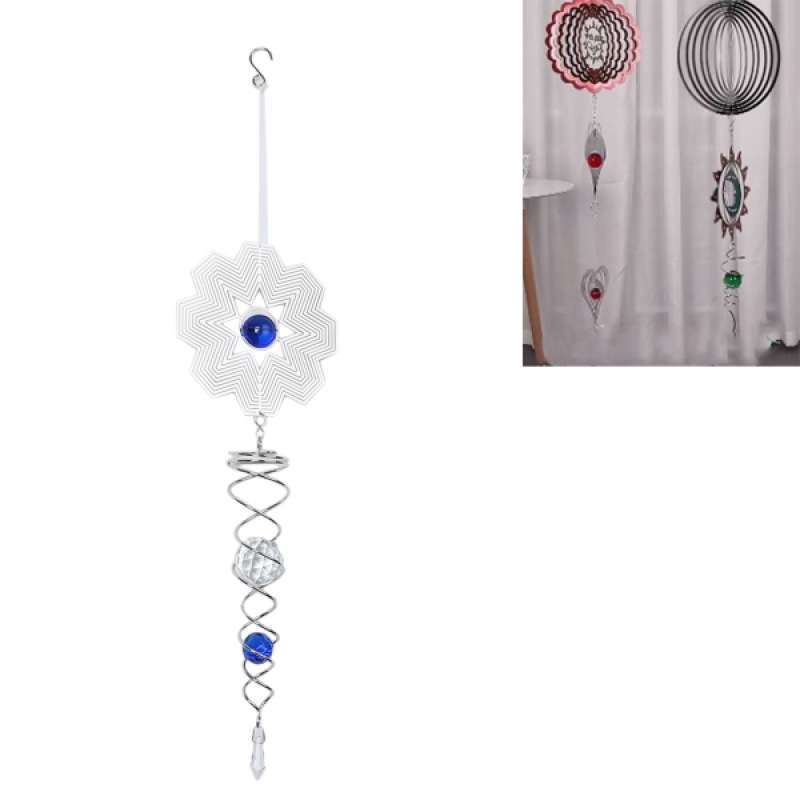 beautiful hanging sun wind spinner 3d kinetics decor housewarming gifts blue