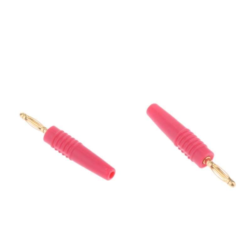 2x Gold Plated 2mm Male to 4mm Female Banana Jack Adapters 