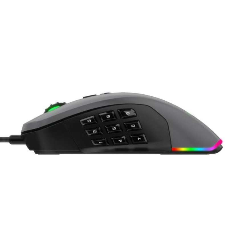 ajazz usb wired gaming mouse rgb led computer gamer mice for esports gray
