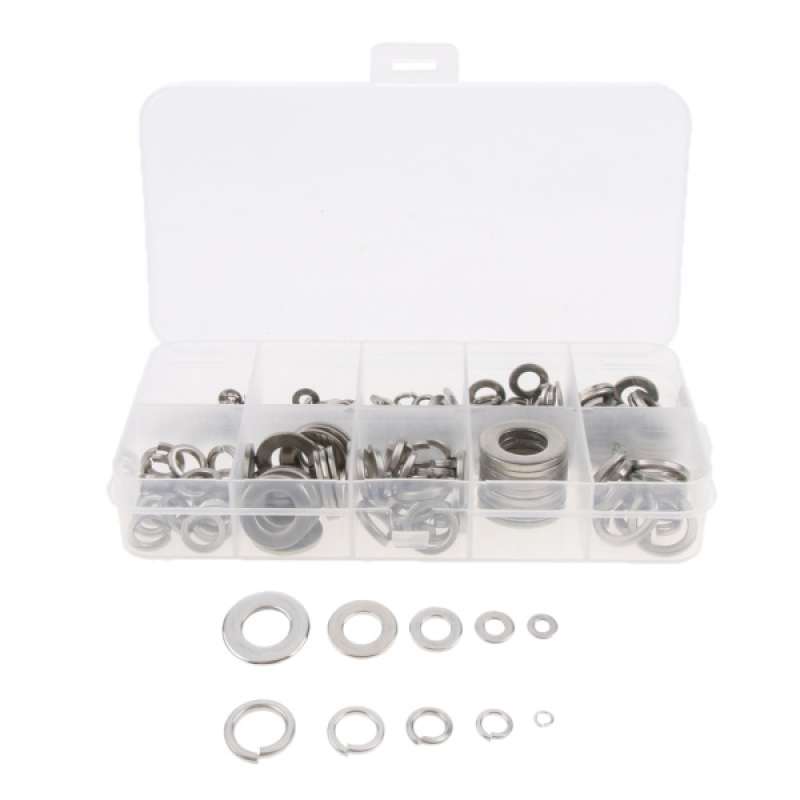 580Pcs Assorted Flat Washers Stainless Steel Kit M12 M10 M8/6/5/4 M3 M2.5 M2 