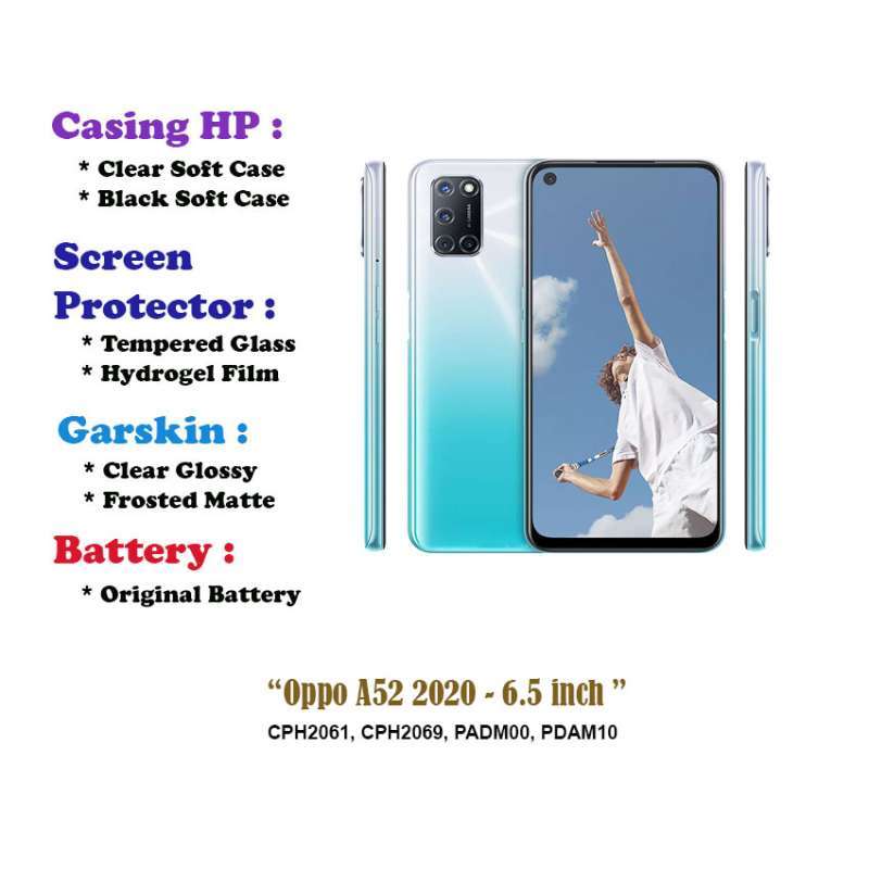 Mobile Oppo A52 Glass Screen Protector 2/4Pcs Tempered Glass For