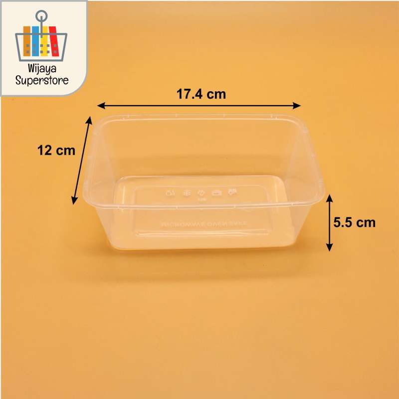 Jual Thinwall Kotak Makan Plastik Segi Isi 25set Per Bks Online Desember 2020 Blibli